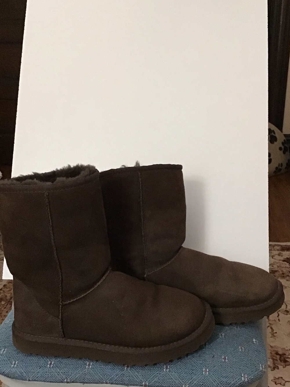 UGG Classic Short Shearling-Lined Slippers Boots - Brown